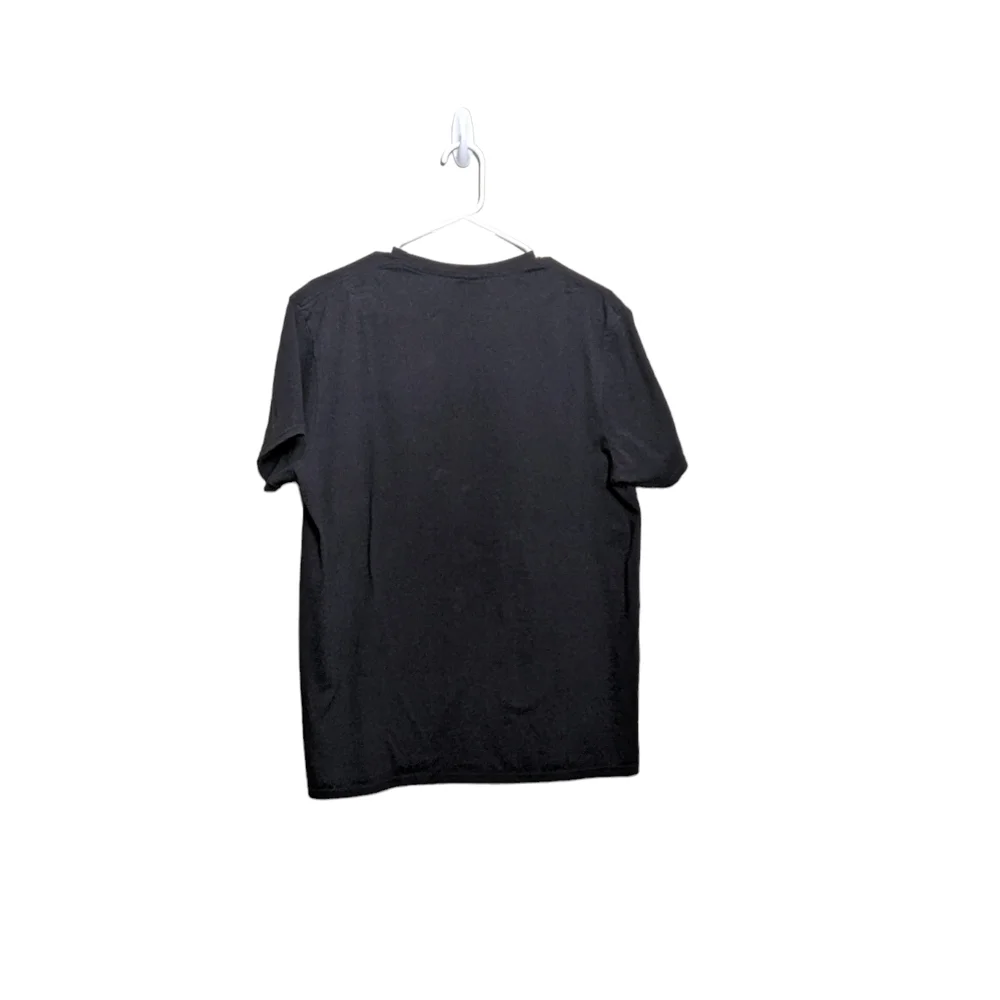 Nintendo 64 Black T-Shirt N64 Logo Over Stripes Men's Large Vintage Look EUC